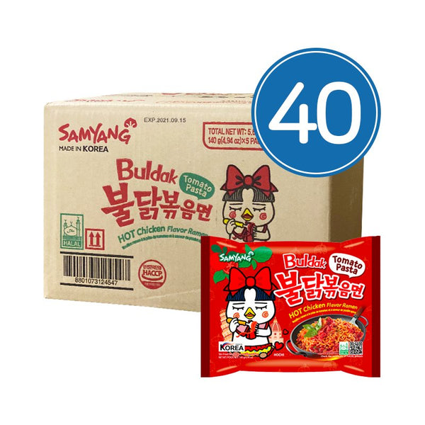 Samyang Hot Chicken Ramen Tomato Pasta Multipack 40×140 g