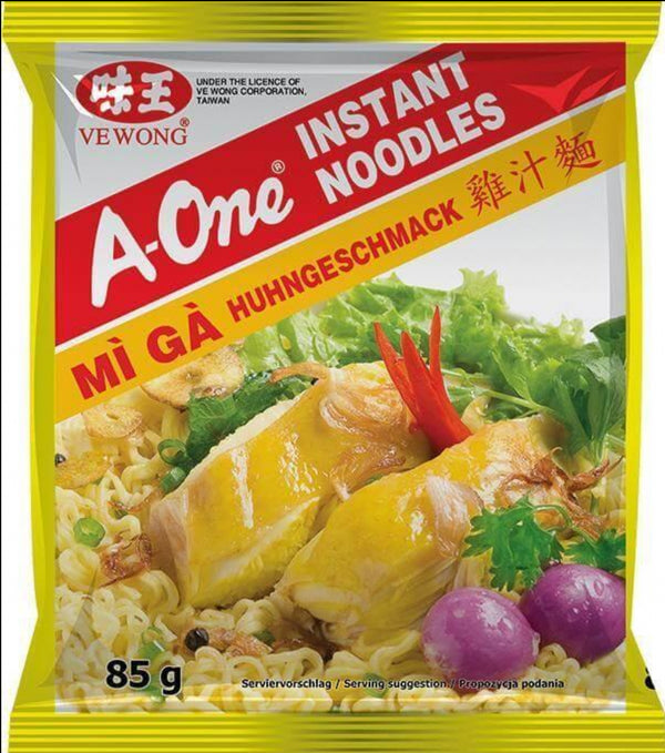 A-ONE Instantnudeln, Huhn, 30er Pack 30 x 85 g Packung