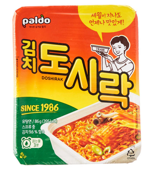 MHD: 16.10.2023 Paldo Dosirak Kimchi Ramen Becher 86g