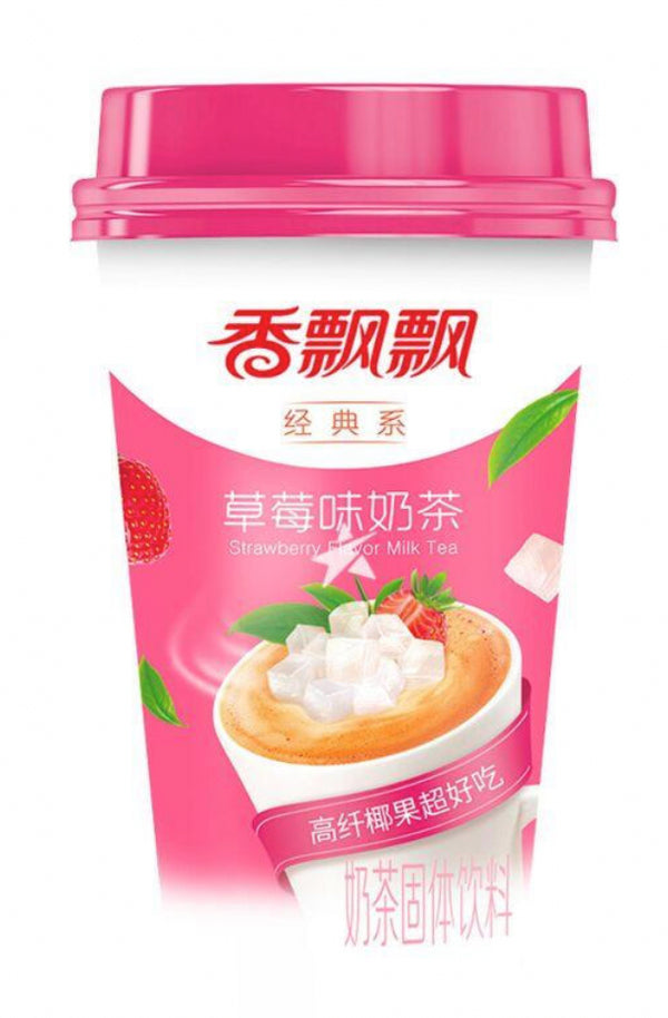 MHD: 14.06.2024 XiangPiaoPiao Instant Milk Tea Strawberry Flavour 80g