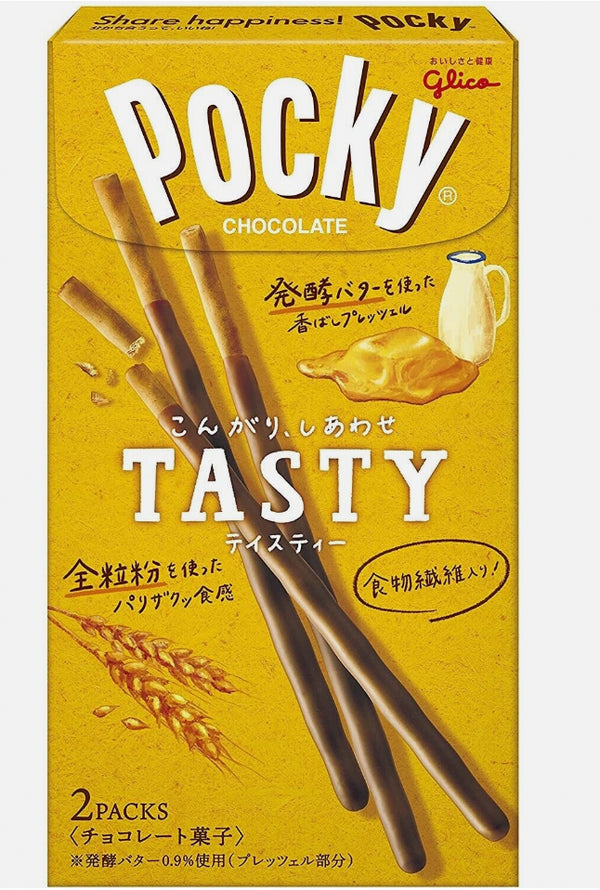 MHD: 09.2023  Glico Pocky Milch Keks Schokolade Butter Brezel Sticks LECKER Snack 78g