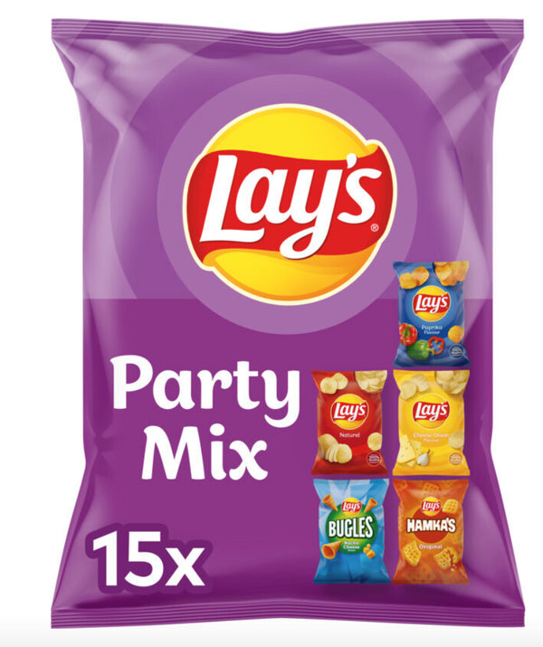 MHD:27.04.2024 Lay's Party mix chips 15 bags