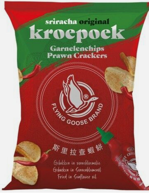 MHD:12.03.2024 Flying Goose Sriracha Garnelenchips 80 g