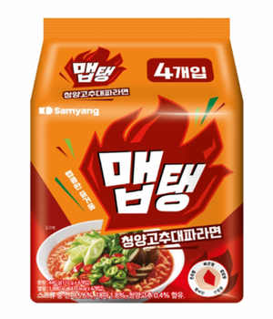 SAMYANG Maptang Cheongyang-Chili-Frühlingszwiebel Ramen (Bündel) 4 x 110g