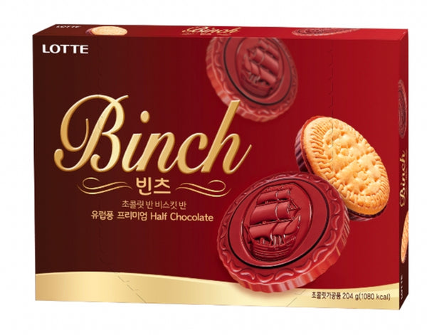 LOTTE Binch Butterkekse mit Schokoladen  204g