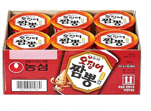 NONGSHIM Ojingeo Champong Cup 6 x 67g