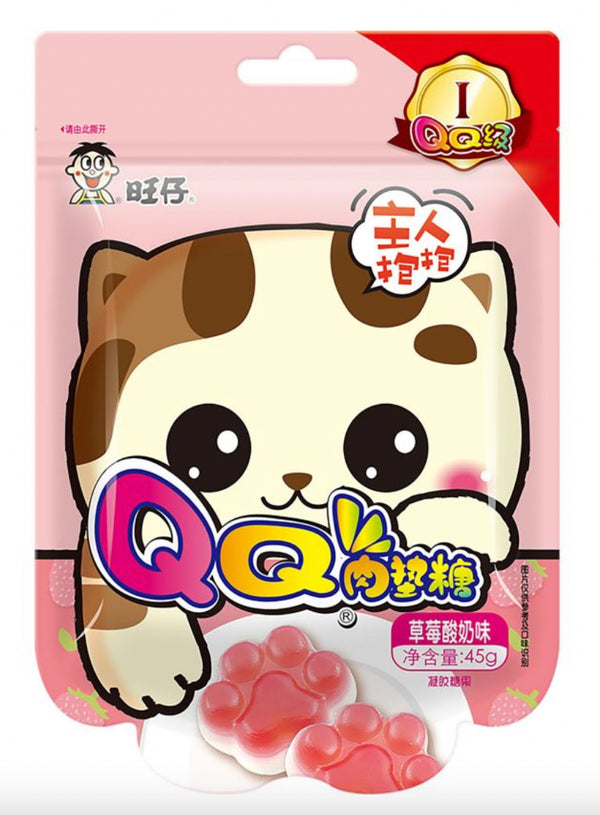 WANTWANT QQ Gummibonbons Erdbeer&Joghurt 45g