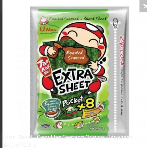 Taokaenoi Extra Sheet Seetang & japanische Sauce 16 g