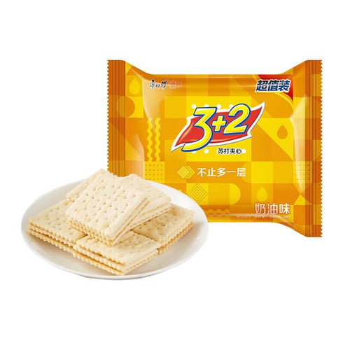 3er-Pack KangShiFu 3+2 Soda-Sandwich-Kekse, mit duftender Sahne 125 g x 3