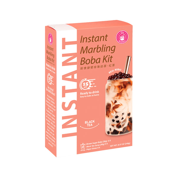 O`s BUBBLE Instant Marbling Boba Kit – Schwarzer Tee