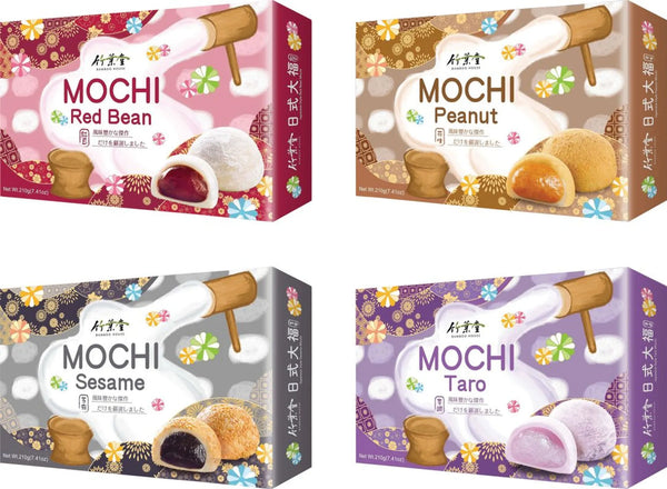 4er Set MOCHI SELECTION von Bamboo House mit 4 verschiedenen Sorten Klebreiskuchen | 24 geschmackvolle Mochis