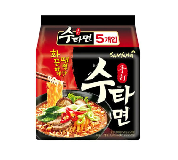 5er-Pack Samyang Chewy SuTah Ramen (Korean Version) - MultiPack 5 x 120 g