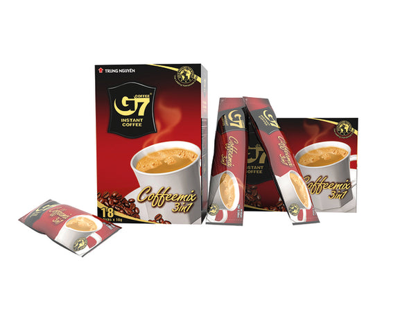 MHD: 02.01.2024 Trung Nguyen Vietnamesischer Instant-Kaffee 3 in 1 G7 18 x 16 g