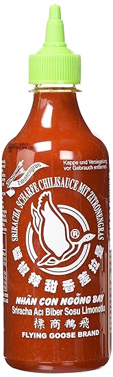 FLYING GOOSE Sriracha scharfe Chilisauce mit Zitronengras - scharf 455ml