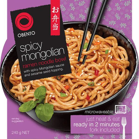 Obento Spicy Mongolian Ramen Noodle Bowl 240 g