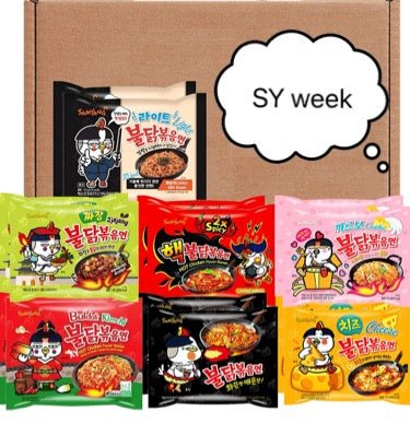 Samyang Buldak Box | Buldak Ramen 14er MIX | Koreanische Hot Chicken Ramen 14er Mischung zum Probieren