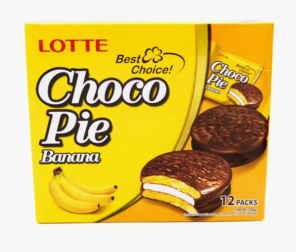 Lotte Choco Pie Banana (12 Packs) (336 gr)