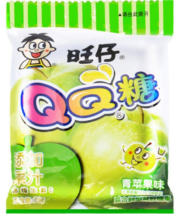 MHD: 03.07.2023 Want Want QQ Gummibonbons Apfel 70 g