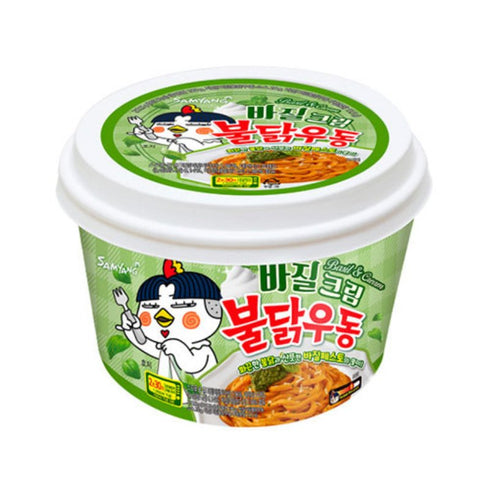 MHD: 01.05.2024 Samyang Basilikum-Creme Fire Noodle Udon 213.5 g