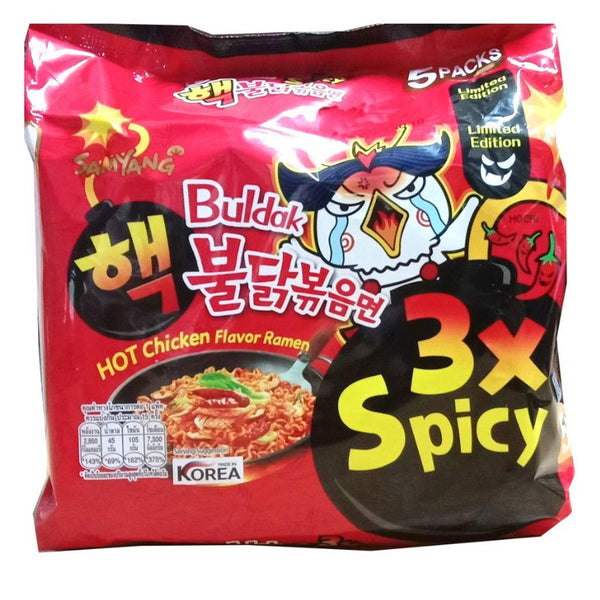 Samyang Buldak Hot Chicken Flavor Ramen - 3x SPICY 140 g 5 er Pack