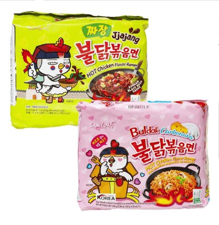 Samyang Buldak Ramen Combo | 5er Pack Jjajang & 5er Pack Carbonara